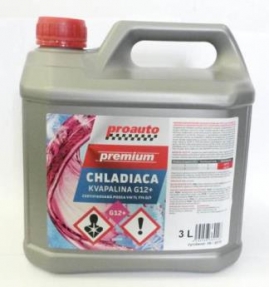  PROAUTO Premium Kvapalina chladiaca G12+ , 3l