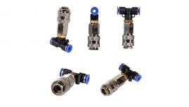 4CARS Rýchloupínací T-konektor pre vzduchovú pištoľ - 6mm