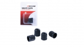 4CARS Krytky ventilov čierne, 4ks