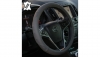 4CARS POŤAH VOLANTU 37-39CM pravá koža sivý