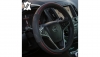 4CARS POŤAH VOLANTU 37-39CM pravá koža čierny s červeným obšitím