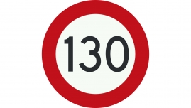 4CARS Samolepiaca značka rýchlosti 130 s priemerom 200mm 2. trieda