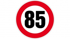 4CARS Samolepiaca značka rýchlosti 85 s priemerom 200mm 2. trieda