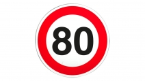 4CARS Samolepiaca značka rýchlosti 80 s priemerom ...