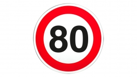 4CARS Samolepiaca značka rýchlosti 80 s priemerom 200mm 2. trieda