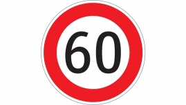 4CARS Samolepiaca značka rýchlosti 60 s priemerom 200mm 2. trieda