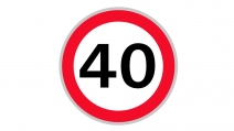 4CARS Samolepiaca značka rýchlosti 40 s priemerom ...
