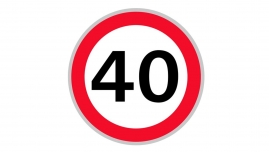 4CARS Samolepiaca značka rýchlosti 40 s priemerom 150mm 2. trieda
