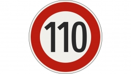 4CARS Samolepiaca značka rýchlosti 110 s priemerom 150mm 2. trieda