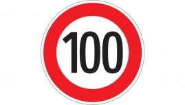 4CARS Samolepiaca značka rýchlosti 100 s priemerom 150mm 2. trieda